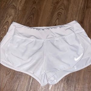 White dri-fit Nike shorts